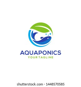 Aquaponics Logo Stock Vector Template