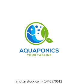 Aquaponics Logo Stock Vector Template