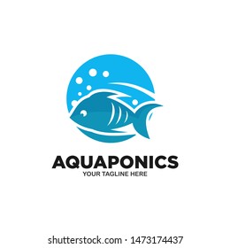 Aquaponics Logo Stock Vector Template