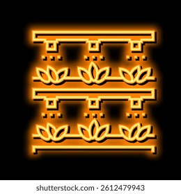 aquaponics water system irrigation neon light sign vector. aquaponics water system irrigation illustration