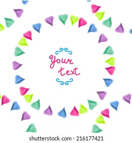 Aquarelle frame. Vector illustration.