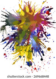 aquarelle splashes