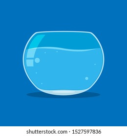 an aquarium in blue background
