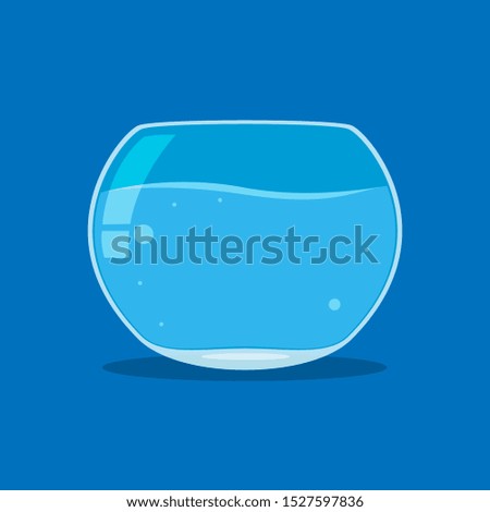 an aquarium in blue background