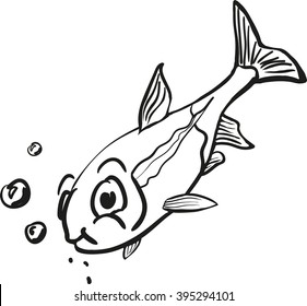 Aquarium Cartoon Fish Vector Illustration
