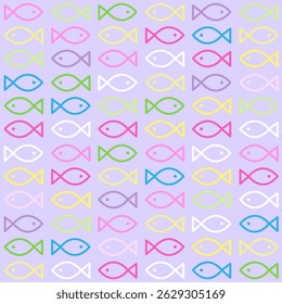 Aquarium Colorful Fish seamless pattern texture