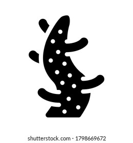 aquarium coral glyph icon vector. aquarium coral sign. isolated contour symbol black illustration