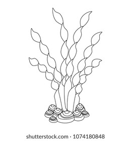 aquarium decorative seaweed icon