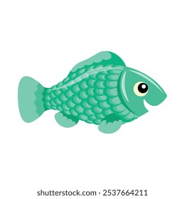 Aquarium fish is beautiful and exotic creature, sea, ocean, water, 
seaweed, vector, colored, art, illustration, background, isolated