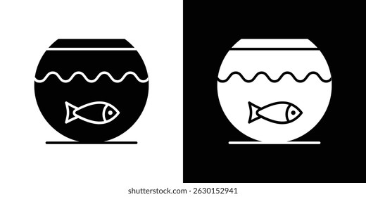 Acuario con el concepto del icono del pez, Ilustración vectorial