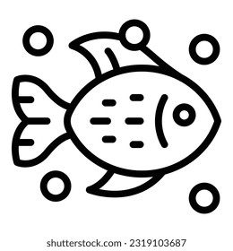 Aquarium fish icon outline vector. Pet food. House care