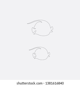 aquarium fish icon sign signifier vector