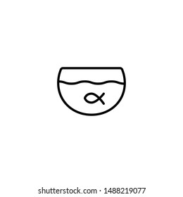 aquarium, fish icon vector illustration