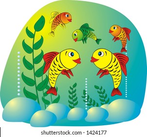 Aquarium fish Illustration vector