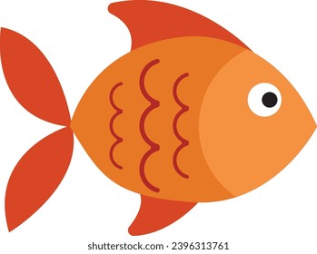 aquarium fish isolated illustration flat style