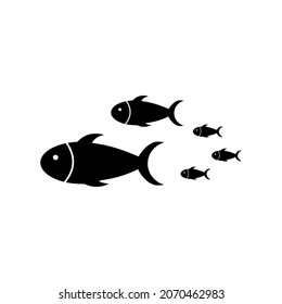aquarium fish silhouette illustration background icon perfect for all project