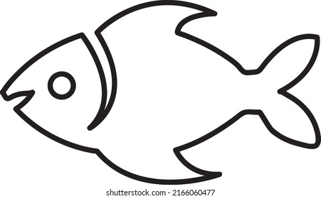 aquarium fish silhouette illustration background line art.eps
