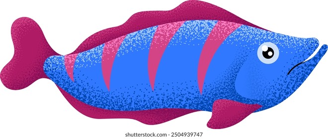 Aquarium fish. Underwater animal. Colorful exotic wildlife