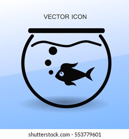 Aquarium und Fisch, Vektorsymbol