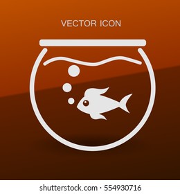 Aquarium und Fisch, Vektorsymbol