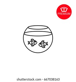 Aquarium and Fish vector icon