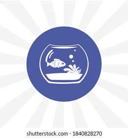 aquarium fish vector icon on white background