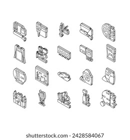 aquarium fish water sea tank isometric icons set. underwater ocean, marine coral, glass goldfish, fishbowl reef, bowl animal life blue aquarium fish water sea tank color line