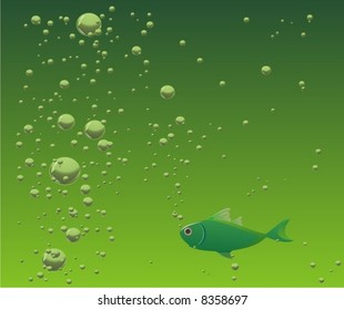 aquarium fish in water (vector)