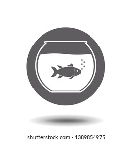 aquarium, flat icon isolated on white background
