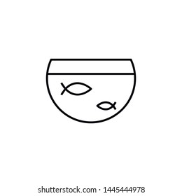 aquarium, flat icon isolated on white background