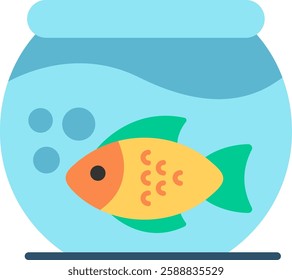 Aquarium Flat Illustration Vector Design