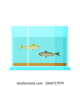 Aquarium flat vector