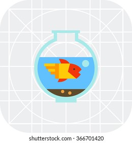 Aquarium with goldfish