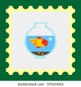 Aquarium with goldfish