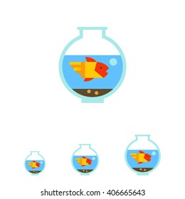 Aquarium with goldfish