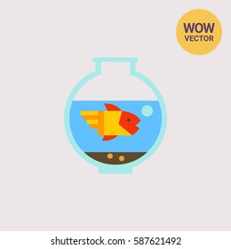 Aquarium with goldfish