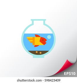 Aquarium with goldfish