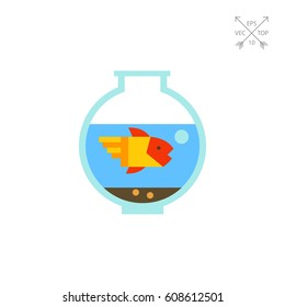 Aquarium with goldfish