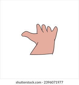 Aquarium Hand vector illustration. Female hands holding and pointing gesture, crossed fingers, fist, peace and thumbs up. Cartoon human palm and wrist vector set. hand sign language for the deaf