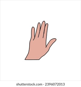 Aquarium Hand vector illustration. Female hands holding and pointing gesture, crossed fingers, fist, peace and thumbs up. Cartoon human palm and wrist vector set. hand sign language for the deaf