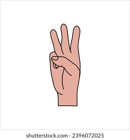 Aquarium Hand vector illustration. Female hands holding and pointing gesture, crossed fingers, fist, peace and thumbs up. Cartoon human palm and wrist vector set. hand sign language for the deaf