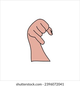 Aquarium Hand vector illustration. Female hands holding and pointing gesture, crossed fingers, fist, peace and thumbs up. Cartoon human palm and wrist vector set. hand sign language for the deaf