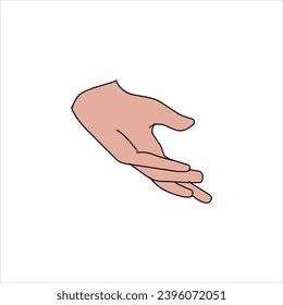 Aquarium Hand vector illustration. Female hands holding and pointing gesture, crossed fingers, fist, peace and thumbs up. Cartoon human palm and wrist vector set. hand sign language for the deaf