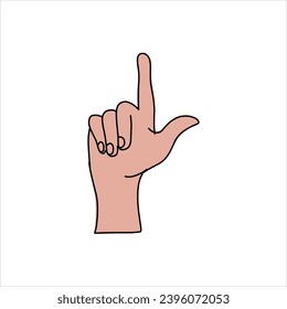 Aquarium Hand vector illustration. Female hands holding and pointing gesture, crossed fingers, fist, peace and thumbs up. Cartoon human palm and wrist vector set. hand sign language for the deaf