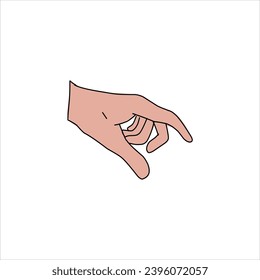 Aquarium Hand vector illustration. Female hands holding and pointing gesture, crossed fingers, fist, peace and thumbs up. Cartoon human palm and wrist vector set. hand sign language for the deaf