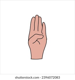 Aquarium Hand vector illustration. Female hands holding and pointing gesture, crossed fingers, fist, peace and thumbs up. Cartoon human palm and wrist vector set. hand sign language for the deaf