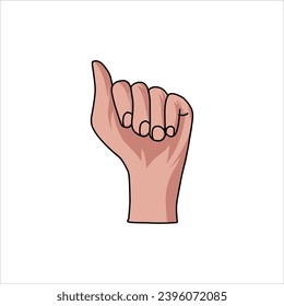 Aquarium Hand vector illustration. Female hands holding and pointing gesture, crossed fingers, fist, peace and thumbs up. Cartoon human palm and wrist vector set. hand sign language for the deaf