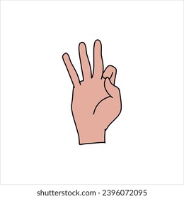 Aquarium Hand vector illustration. Female hands holding and pointing gesture, crossed fingers, fist, peace and thumbs up. Cartoon human palm and wrist vector set. hand sign language for the deaf