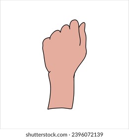 Aquarium Hand vector illustration. Female hands holding and pointing gesture, crossed fingers, fist, peace and thumbs up. Cartoon human palm and wrist vector set. hand sign language for the deaf