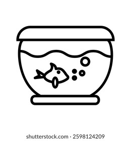 Aquarium icon collection, editable and resizable vector icon template.
